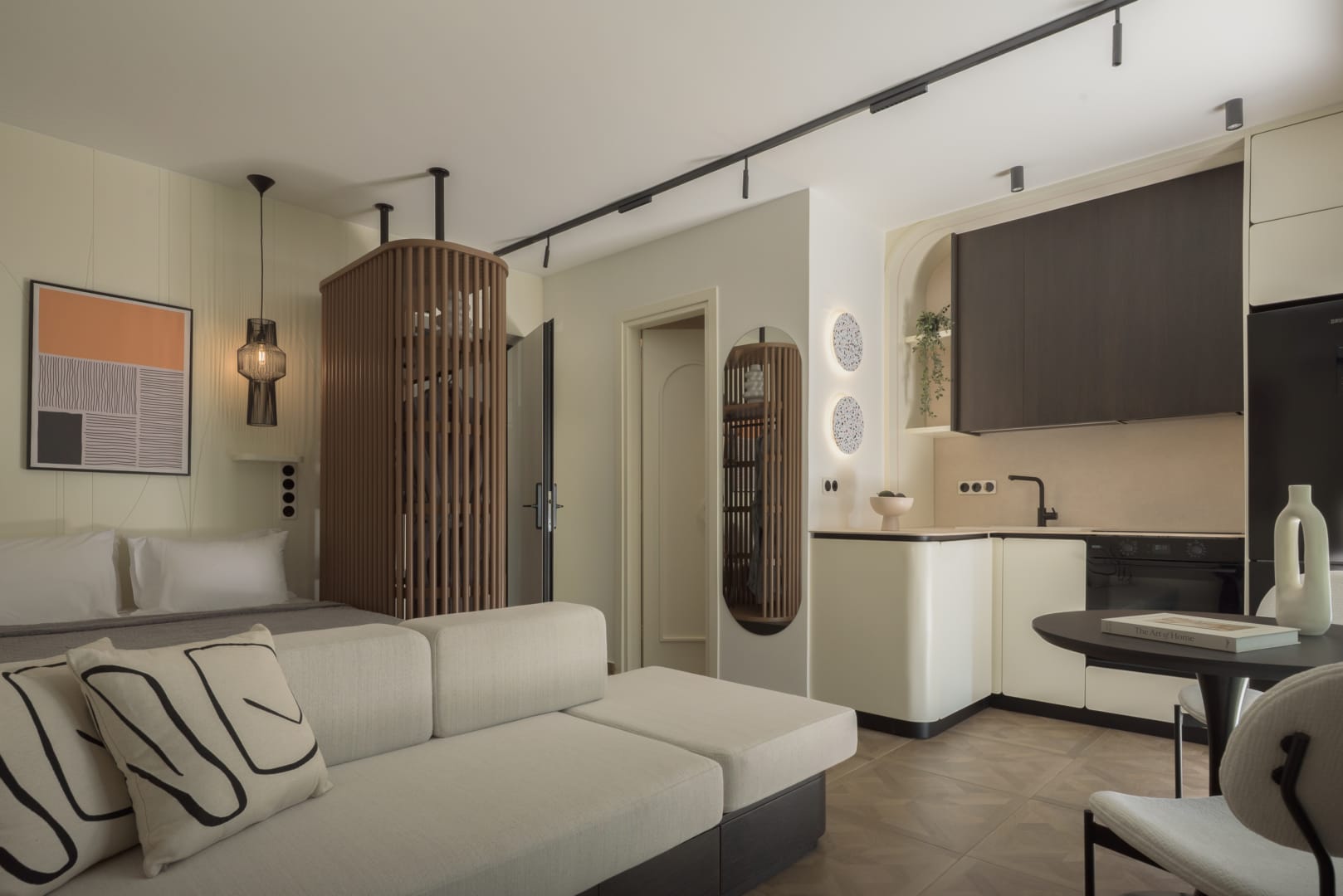 Suite living area with kitchen
